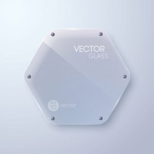 Social Media Sign – White/Colour – Hexagonal