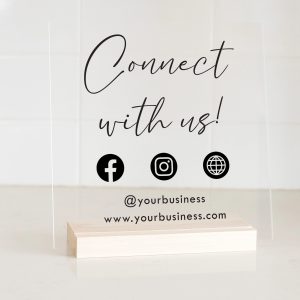 Social Media Sign – Black – 3 Icons